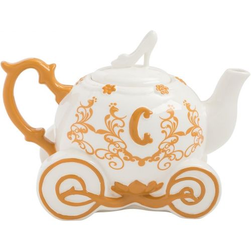  Vandor 90008 Disney Cinderella Carriage Sculpted Ceramic Teapot, Multicolored