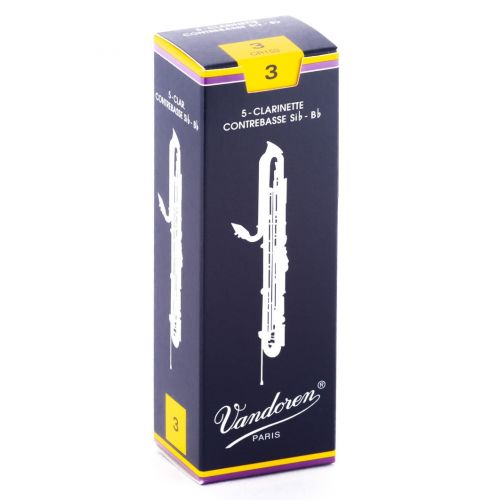  Vandoren Contrabass Clarinet Traditional Reeds Strength #3; Box of 5