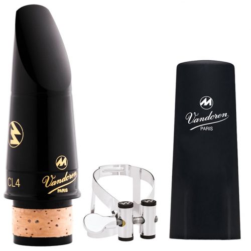  Vandoren CM60048KS Masters CL4 Bb Clarinet Mouthpiece with Silver Plated M/O Ligature and Cap