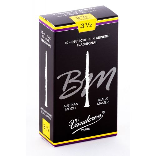  Vandoren CR1835T Bb Clarinet Black Master Traditional Reeds Strength 3.5; Box of 10