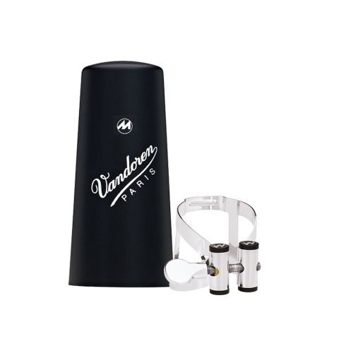  Vandoren LC61SP Masters M/O Ligature and Plastic Cap for Bb Clarinet; Silver Plated