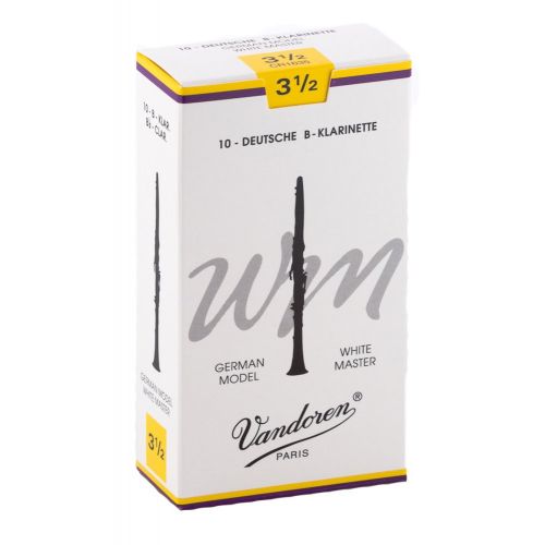  Vandoren CR1635 Bb Clarinet White Master Reeds Strength 3.5; Box of 10