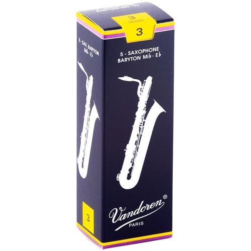  Vandoren Baritone Saxophone Reeds Strength 3 Box of 5