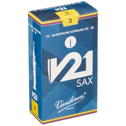  Vandoren Soprano Sax V21 Strength #2.5 Box of 10 Reeds (SR803)