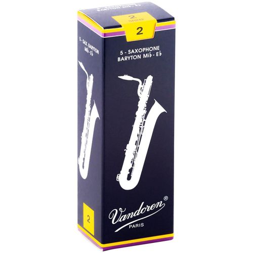  Vandoren Baritone Saxophone Reeds Strength 2 Box of 5