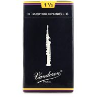 Vandoren SR2015 - Traditional Soprano Saxophone Reeds - 1.5 (10-pack)
