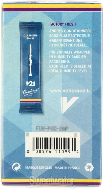  Vandoren CR8035 V21 Bb Clarinet Reed - 3.5 (10-pack)