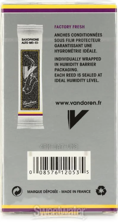  Vandoren SR6135 - V12 Alto Saxophone Reeds - 3.5 (10-pack)