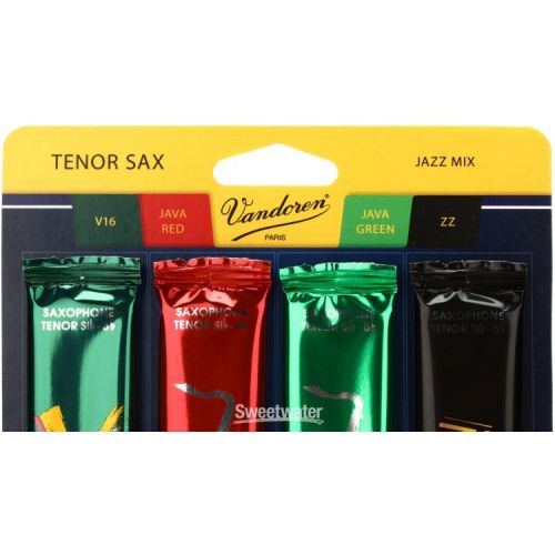  Vandoren SRMIXT25 - Jazz Mix Tenor Saxophone Reeds - 2.5 (4-pack)