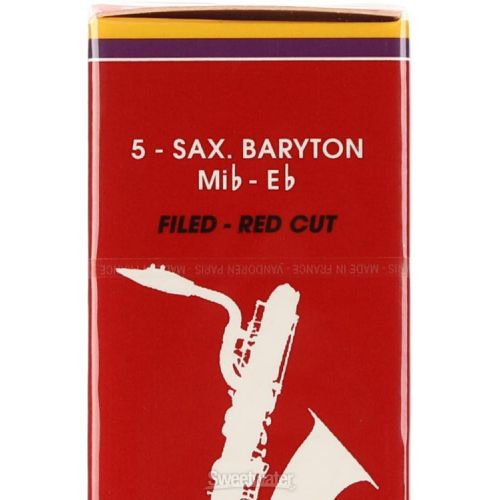  Vandoren SR343R - JAVA Red Baritone Saxophone Reeds - 3.0 (5-pack)