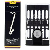 Vandoren CR1235 Traditional Bass Clarinet Reed with Reed Case - 3.5 (5-pack)