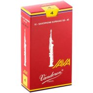 Vandoren SR304R - JAVA Red Soprano Saxophone Reeds - 4.0 (10-pack)