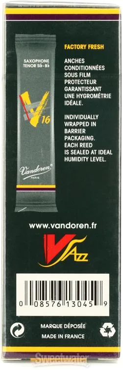  Vandoren SR724 - V16 Tenor Saxophone Reeds - 4.0 (5-pack)