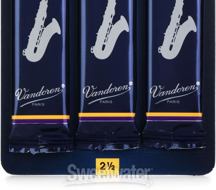  Vandoren SR2225 Traditonal Tenor Saxophone Reeds - 2.5 (3-pack)