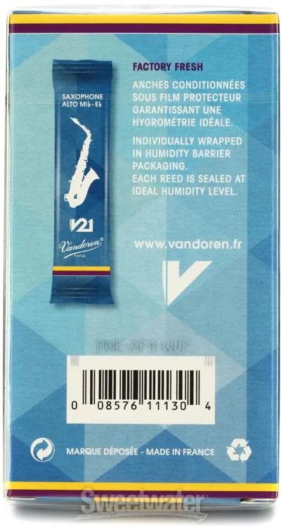  Vandoren SR8135 - V21 Alto Saxophone Reeds - 3.5 (10-pack)