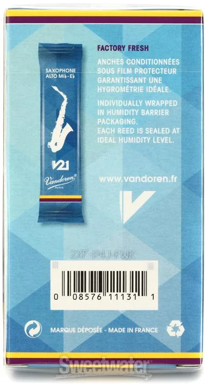  Vandoren SR814 - V21 Alto Saxophone Reeds - 4.0 (10-pack)