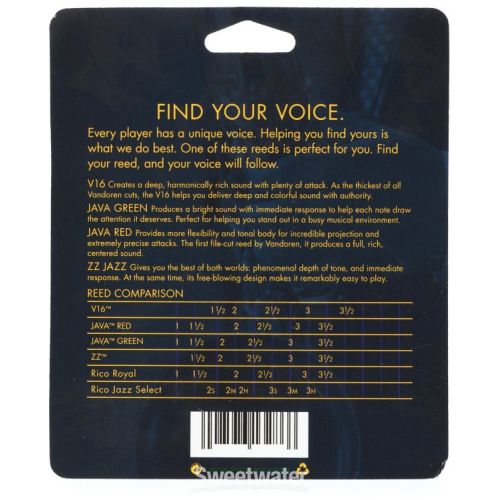  Vandoren SRMIXT3 -Jazz Mix Tenor Saxophone Reeds - 3.0 (4-pack)