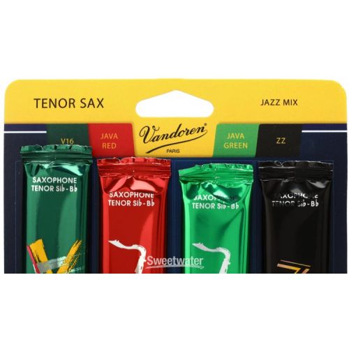  Vandoren SRMIXT3 -Jazz Mix Tenor Saxophone Reeds - 3.0 (4-pack)