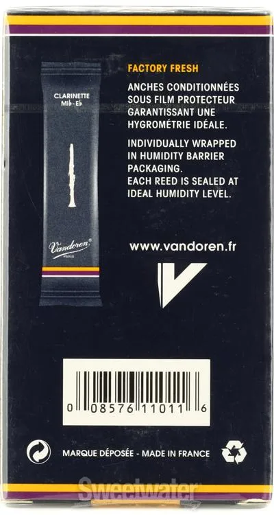  Vandoren CR1125 Traditional Eb Clarinet Reed - 2.5 (10-pack)