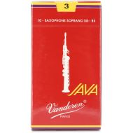 Vandoren SR303R - JAVA Red Soprano Saxophone Reeds - 3.0 (10-pack)