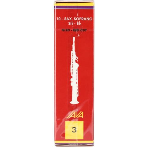  Vandoren SR303R - JAVA Red Soprano Saxophone Reeds - 3.0 (10-pack)