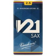 Vandoren SR8125 - V21 Alto Saxophone Reeds - 2.5 (10-pack)