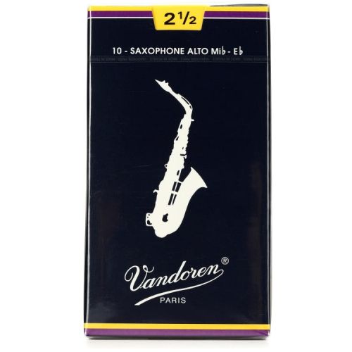  Vandoren Traditional Alto Saxophone Reeds - 2.5 (30-pack)