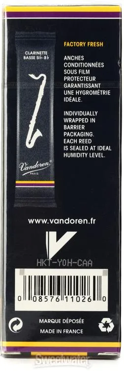  Vandoren CR123 Traditional Bass Clarinet Reed - 3.0 (5-pack)