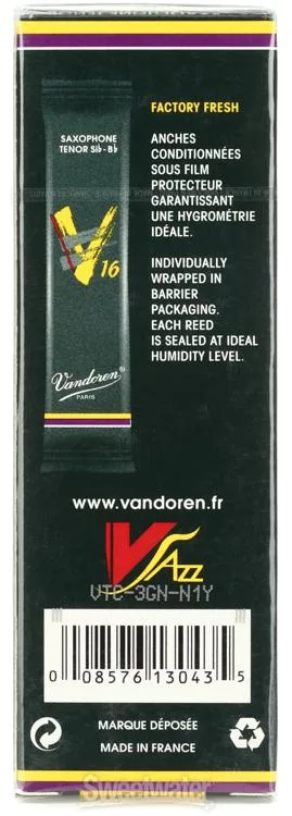  Vandoren SR723 - V16 Tenor Saxophone Reeds - 3.0 (5-pack)