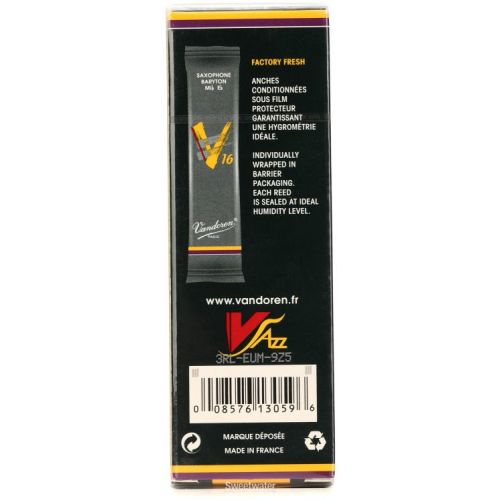  Vandoren SR7435 - V16 Baritone Saxophone Reeds - 3.5 (5-pack)