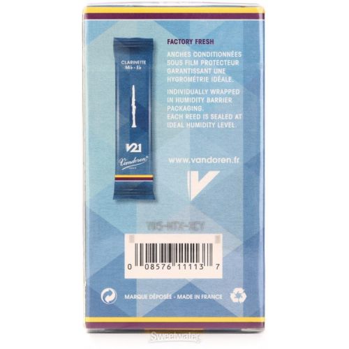  Vandoren CR8125 V21 Eb Clarinet Reed - 2.5 (10-pack)