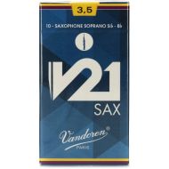 Vandoren SR8035 - V21 Soprano Saxophone Reeds - 3.5 (10-pack)