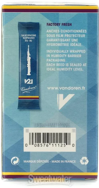  Vandoren SR8035 - V21 Soprano Saxophone Reeds - 3.5 (10-pack)