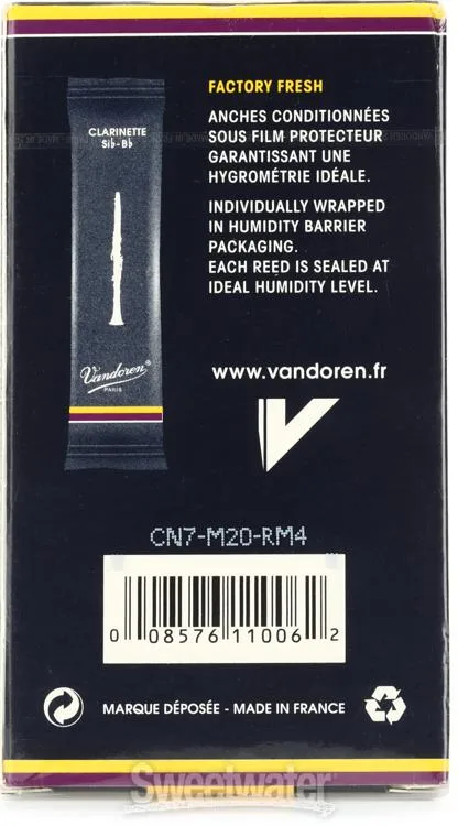  Vandoren CR104 Traditional Bb Clarinet Reed - 4.0 (10-pack)