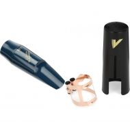 Vandoren SM602 Blue Jumbo JAVA Alto Saxophone Mouthpiece and Pink Gold Ligature with Cap - A45