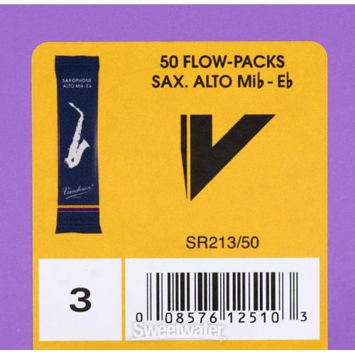  Vandoren Traditonal Alto Saxophone Reeds - 3.0 (50-pack)