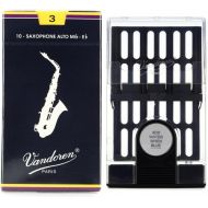 Vandoren SR213 - Traditional Alto Saxophone Reeds with Reed Case - 3.0 (10-pack)