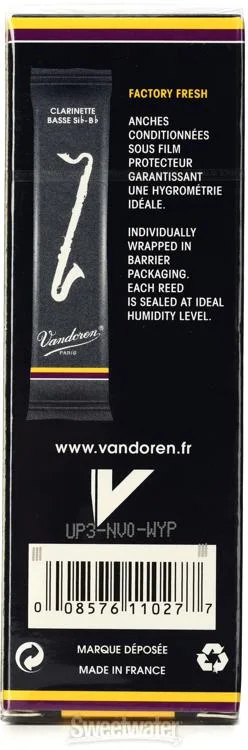 Vandoren CR1235 Traditional Bass Clarinet Reed - 3.5 (5-pack)