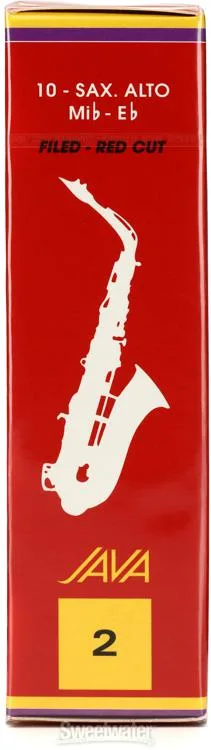  Vandoren SR262R - JAVA Red Alto Saxophone Reeds - 2.0 (10-pack)