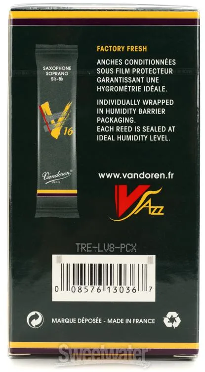  Vandoren SR7135 - V16 Soprano Saxophone Reeds - 3.5 (10-pack)