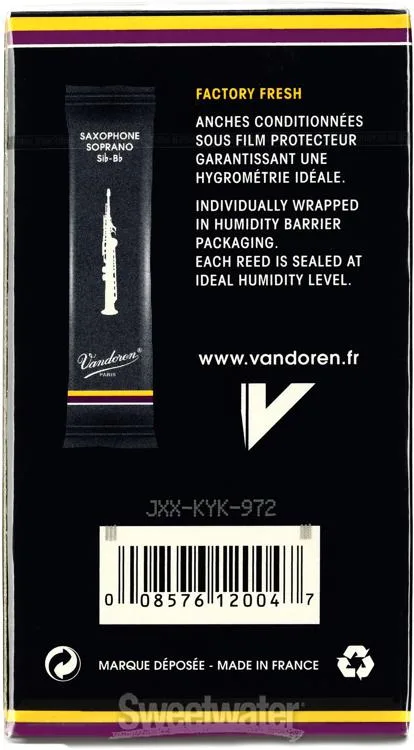  Vandoren SR203 - Traditional Soprano Saxophone Reeds - 3.0 (10-pack)