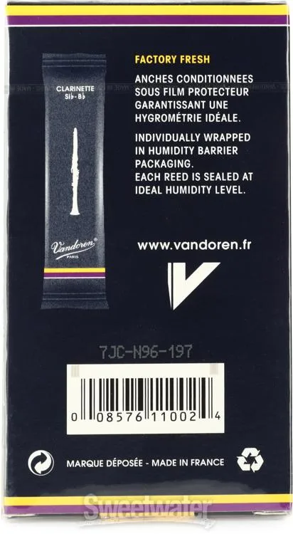  Vandoren CR102 Traditional Bb Clarinet Reed - 2.0 (30-pack)