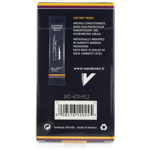  Vandoren Traditonal Sopranino Saxophone Reeds - 3.0 (10-pack)