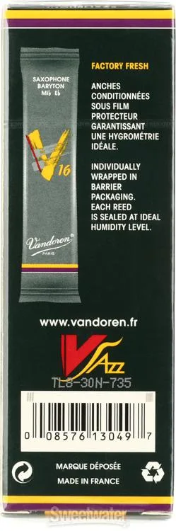  Vandoren SR744 - V16 Baritone Saxophone Reeds - 4.0 (5-pack)