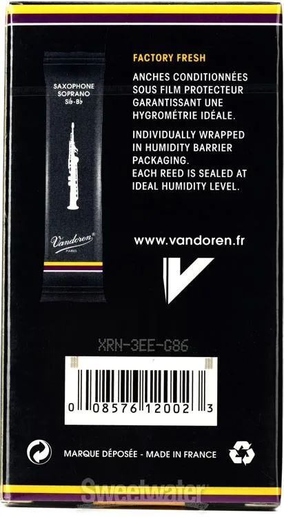  Vandoren SR202 - Traditional Soprano Saxophone Reeds - 2.0 (10-pack)