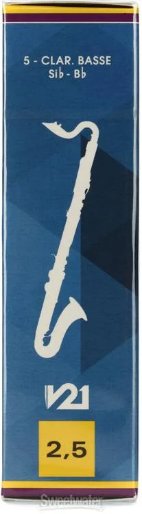  Vandoren CR8225 V21 Bass Clarinet Reed - 2.5 (5-pack)