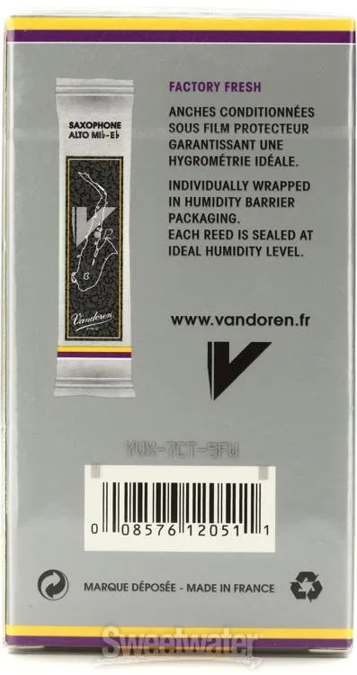  Vandoren SR6125 - V12 Alto Saxophone Reeds - 2.5 (10-pack)