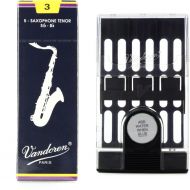 Vandoren SR223 - Traditional Tenor Saxophone Reeds with Reed Case - 3.0 (5-pack)