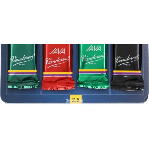  Vandoren SRMIXB25 - Jazz Mix Baritone Saxophone Reeds - 2.5 (4-pack)