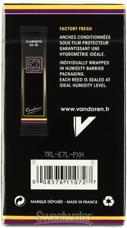  Vandoren CR5035 56 rue Lepic Bb Clarinet Reed - 3.5 (10-pack)